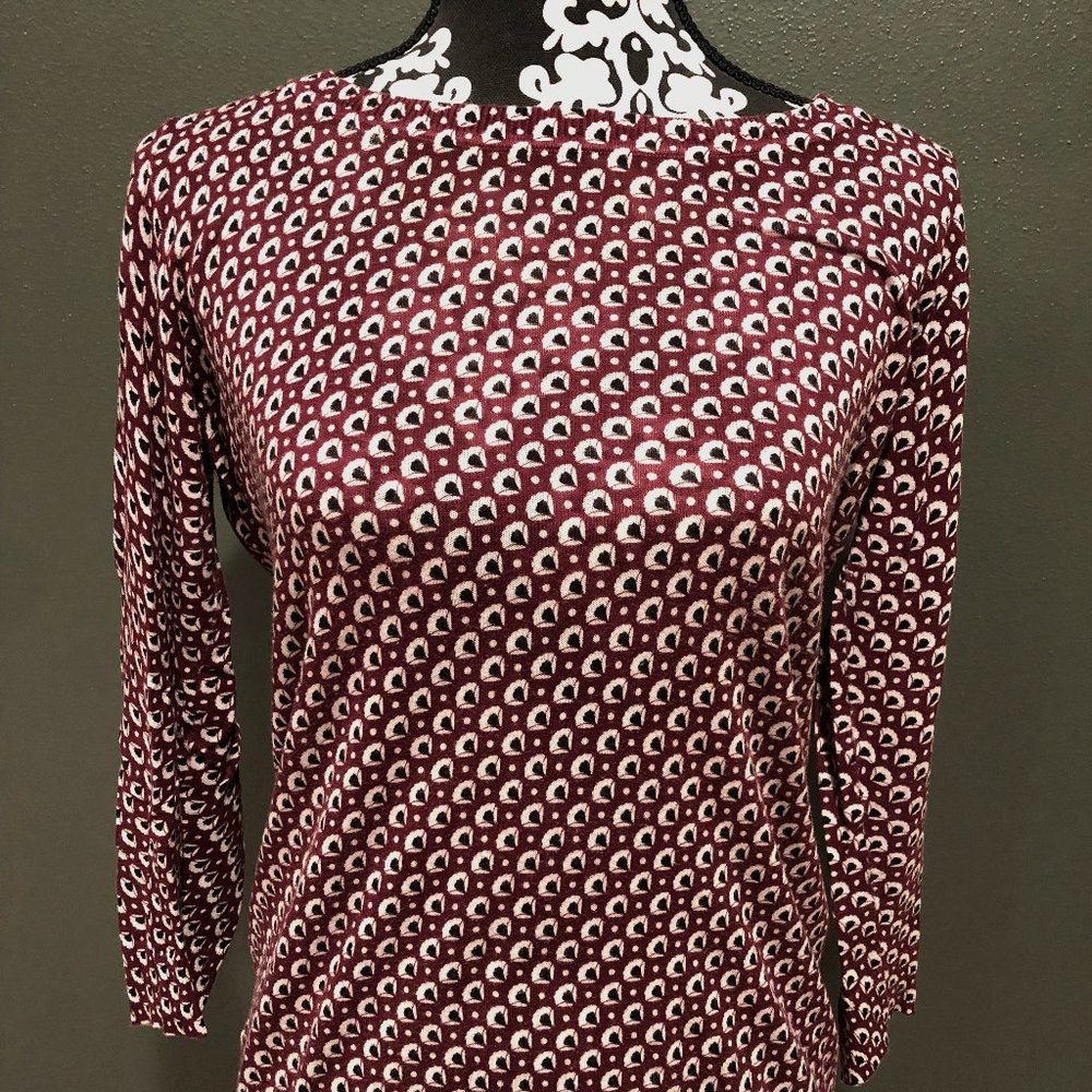 LOFT 3/4 Sleeve Crew Neck Sweater - Small